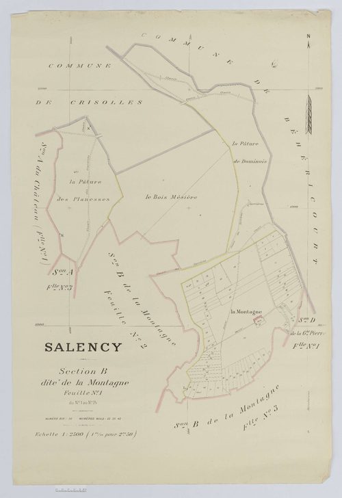 Salency - Cadastre napoléonien (copie), section B1