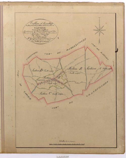 Sarnois - Cadastre napoléonien, tableau d'assemblage