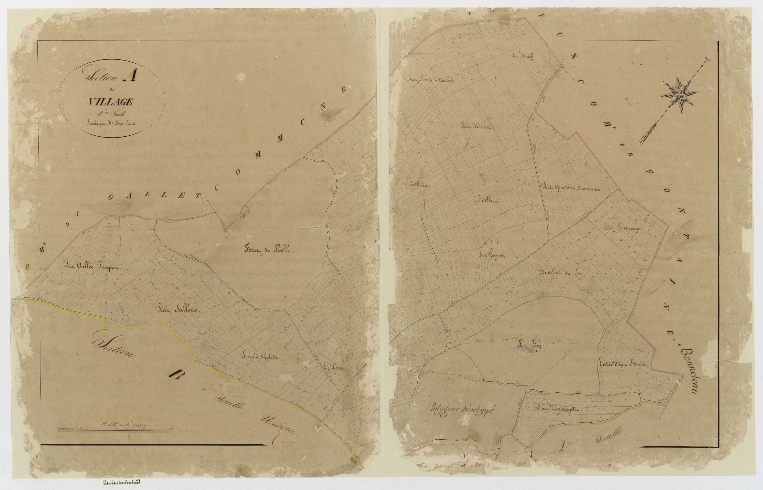 Le Saulchoy - Cadastre napoléonien, section A1