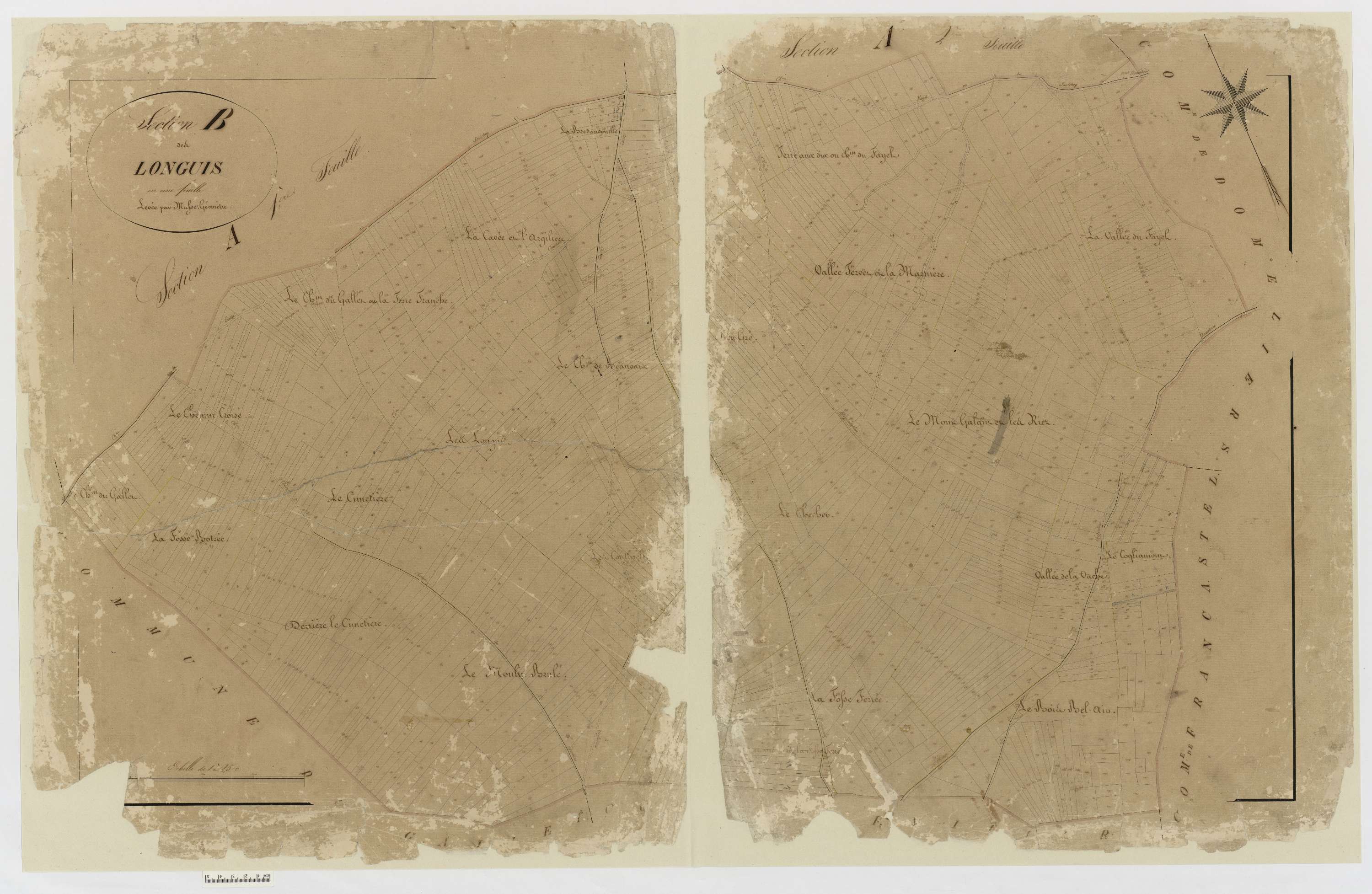 Le Saulchoy - Cadastre napoléonien, section B