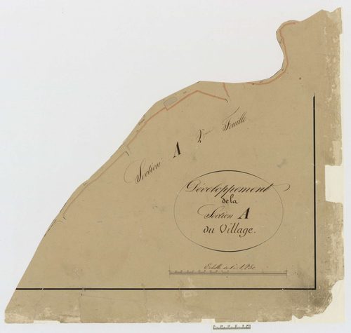 Le Saulchoy - Cadastre napoléonien, section A1, développement du village
