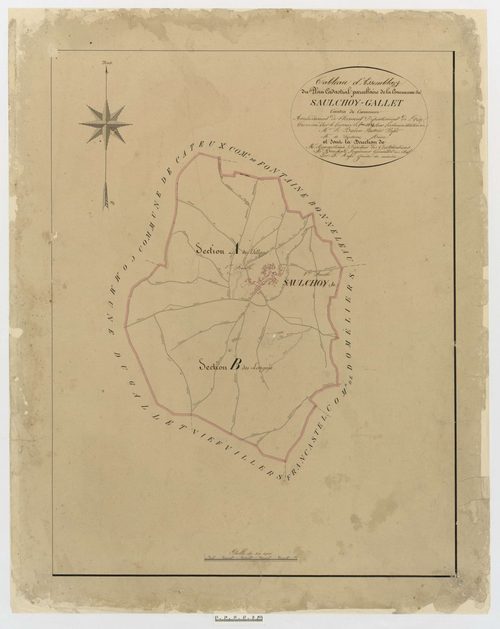 Le Saulchoy - Cadastre napoléonien, tableau d'assemblage