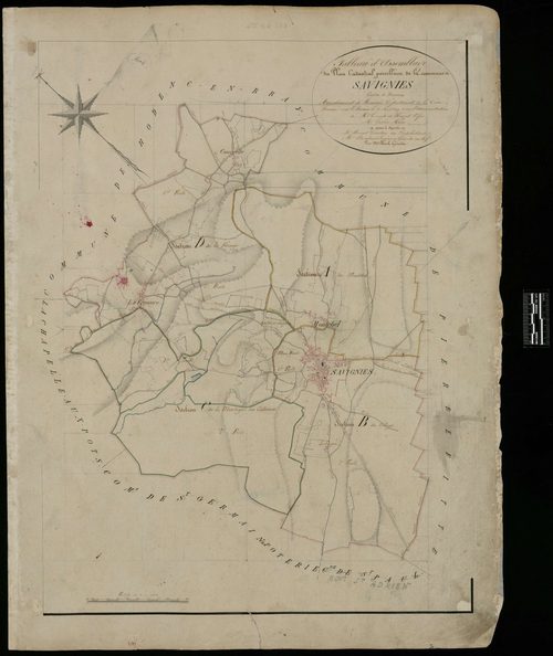 Savignies - Cadastre napoléonien, tableau d'assemblage