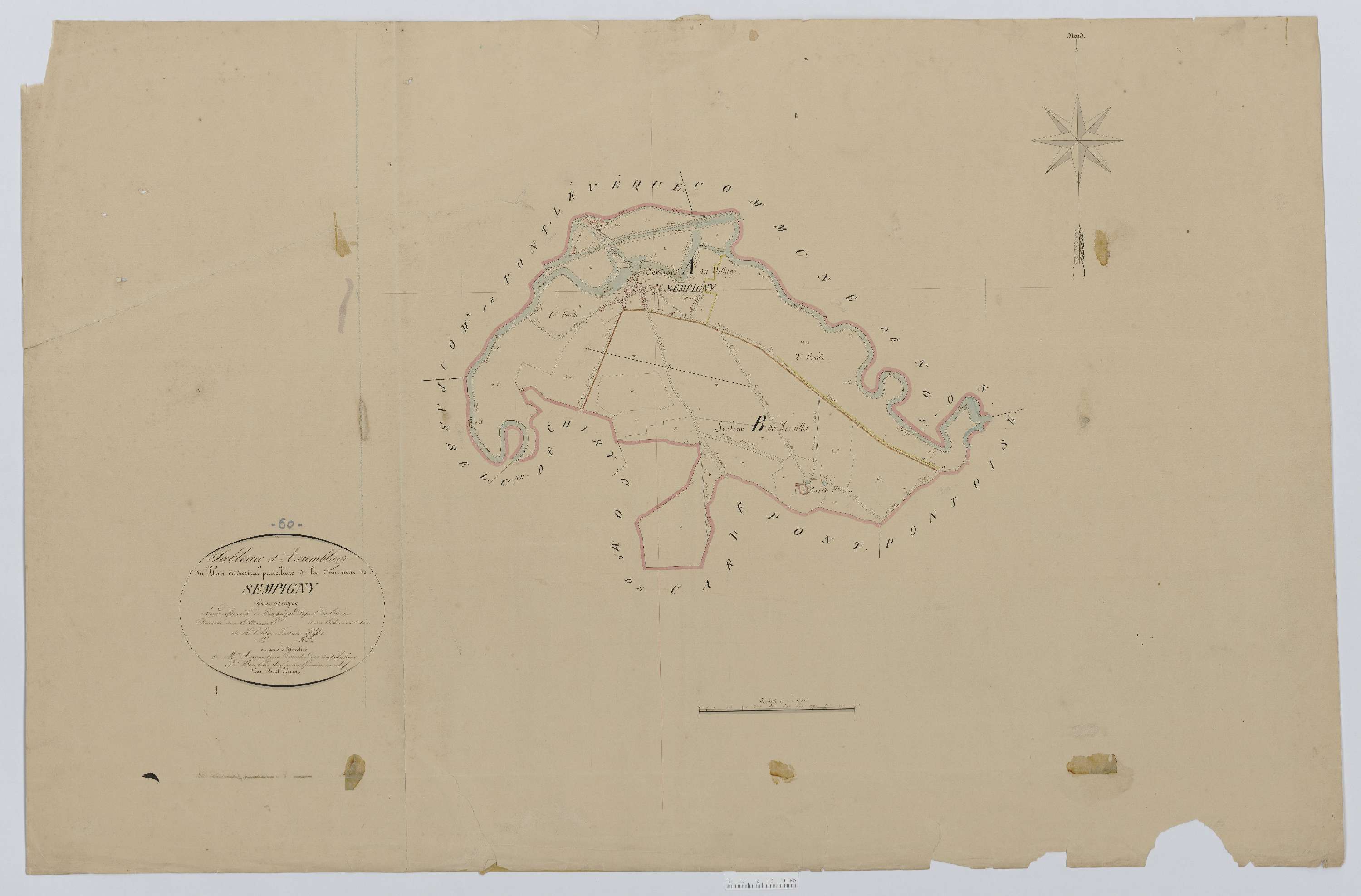 Sempigny - Cadastre napoléonien, tableau d'assemblage