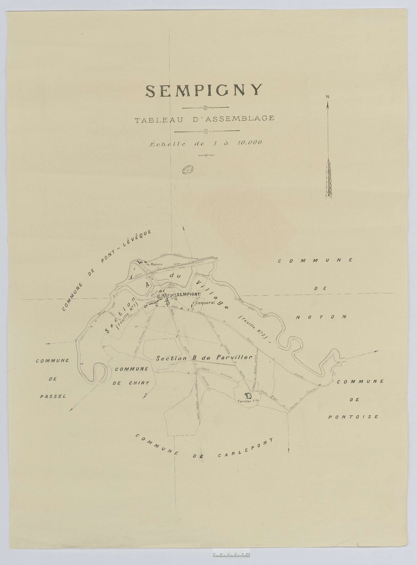 Sempigny - Cadastre napoléonien (copie), tableau d'assemblage