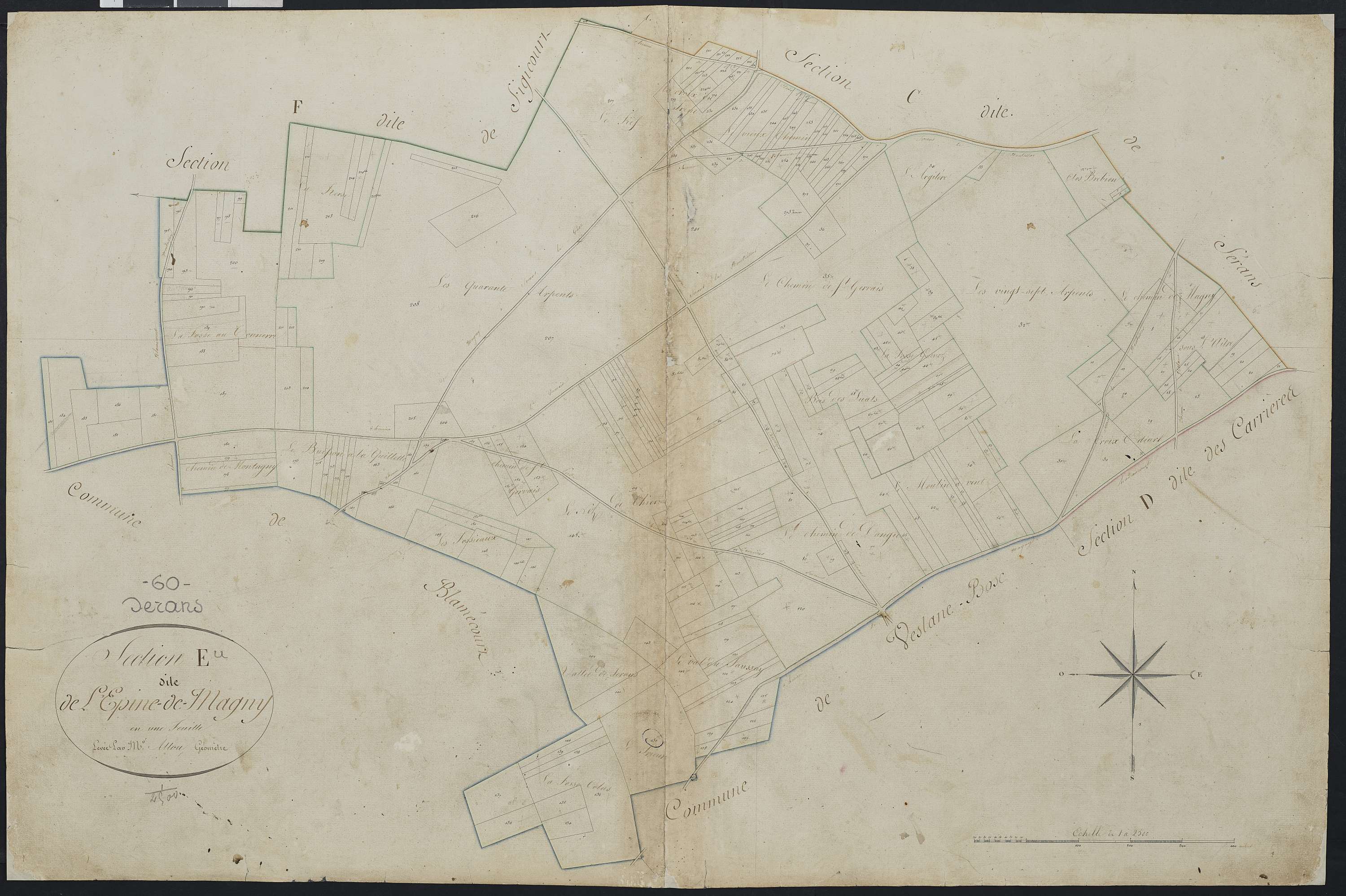 Serans - Cadastre napoléonien, section E
