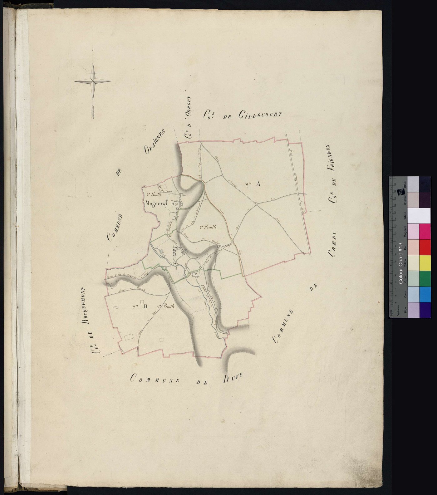 Séry-Magneval - Cadastre napoléonien, tableau d'assemblage