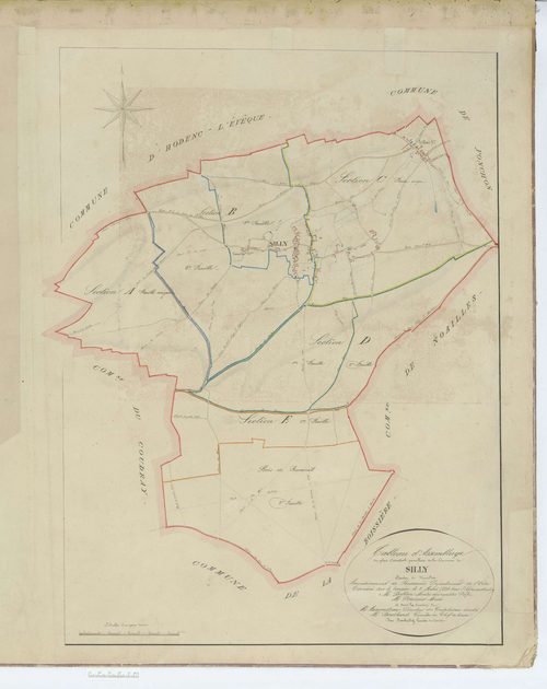 Silly-Tillard - Cadastre napoléonien, tableau d'assemblage