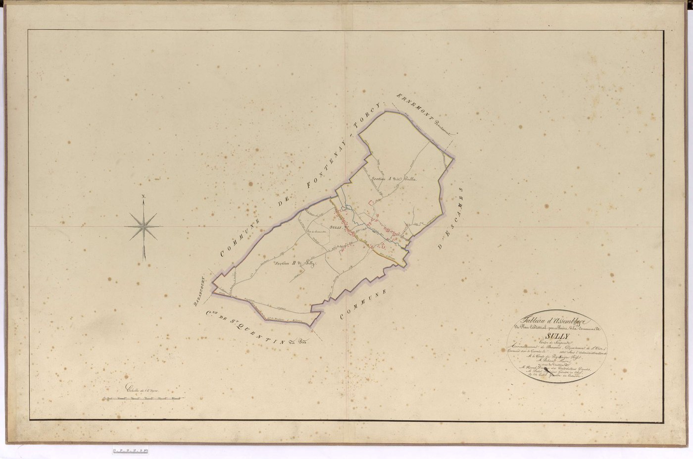 Sully - Cadastre napoléonien, tableau d'assemblage