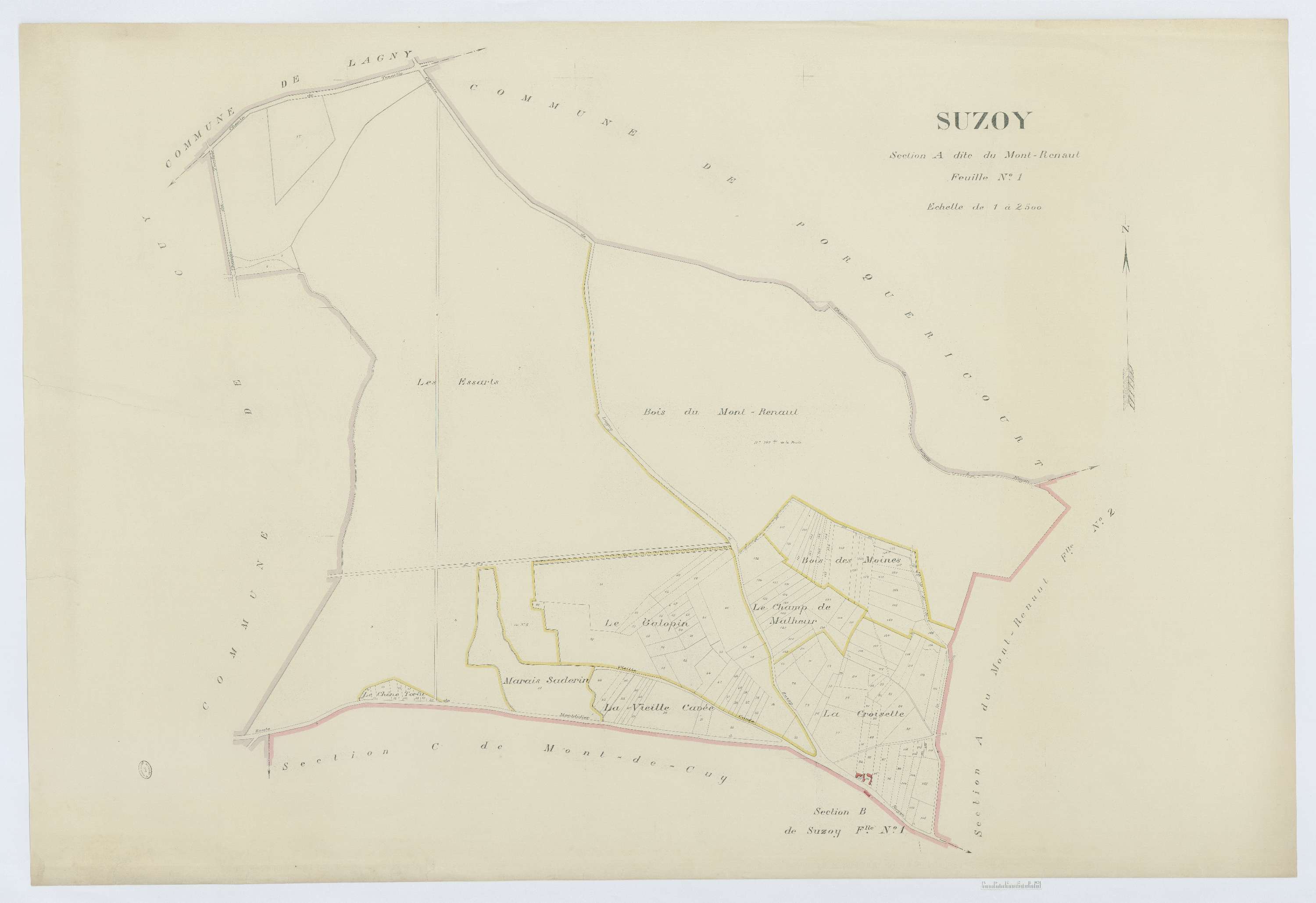 Suzoy - Cadastre napoléonien (copie), section A1