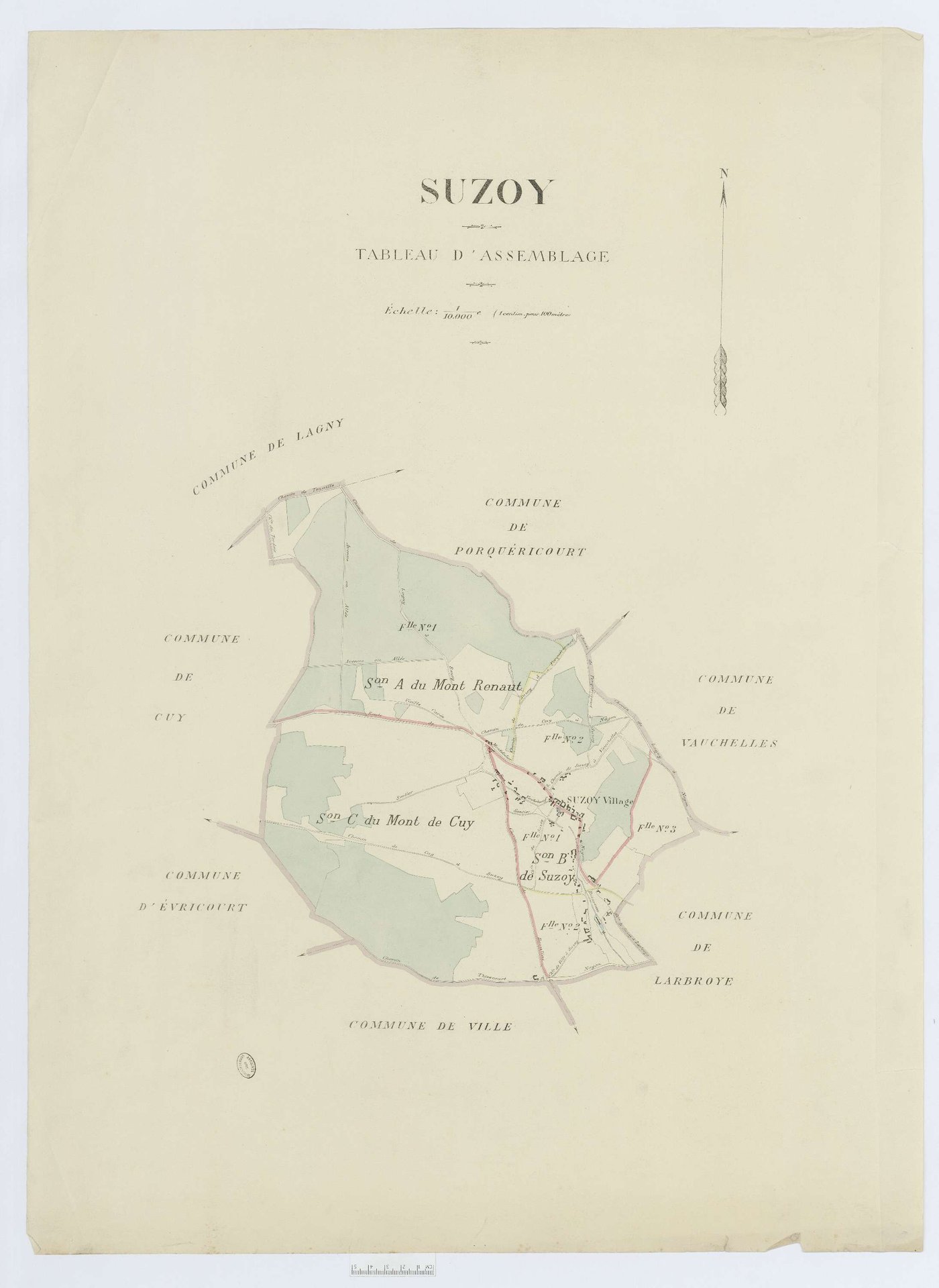 Suzoy - Cadastre napoléonien (copie), tableau d'assemblage