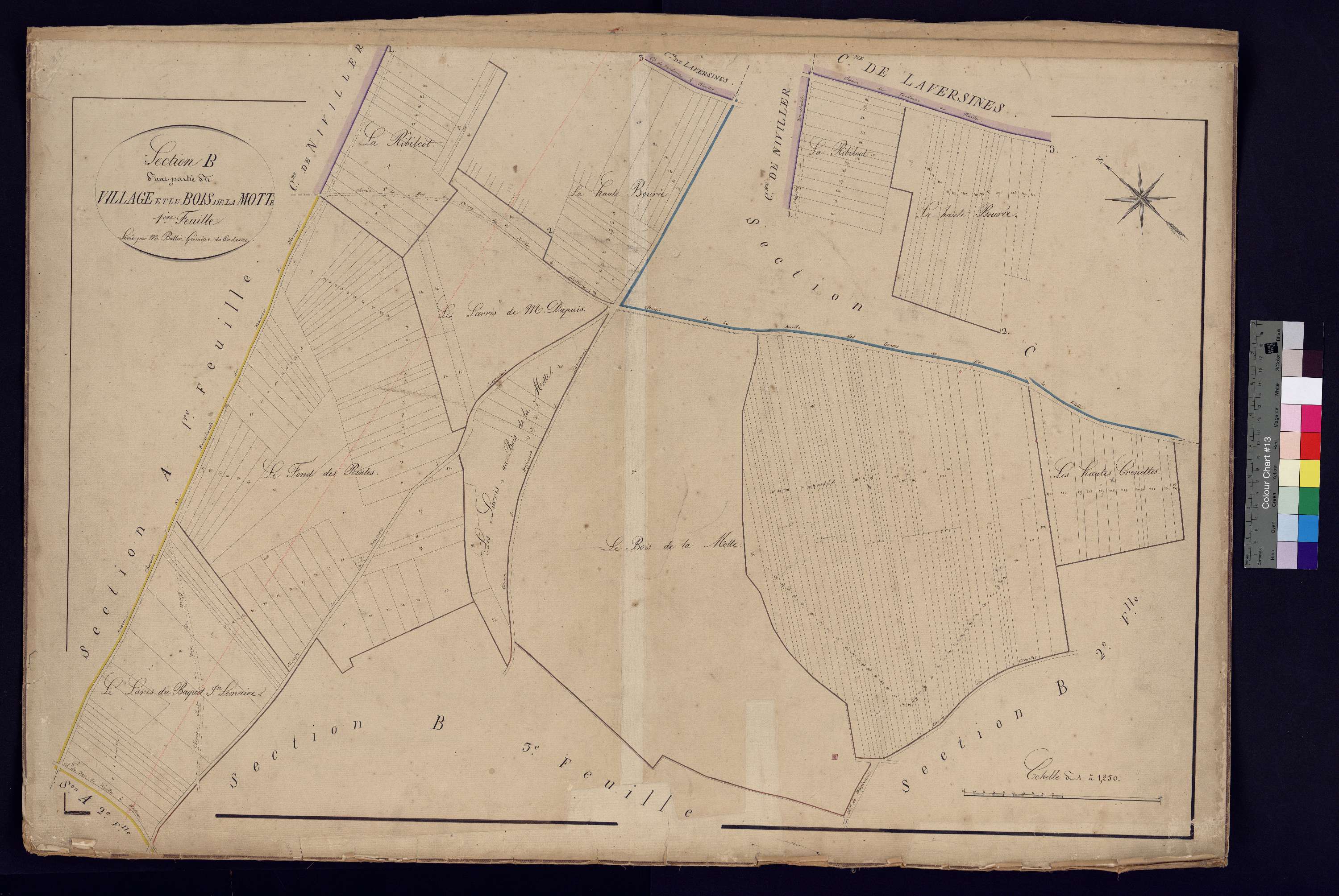 Therdonne - Cadastre napoléonien, section B1
