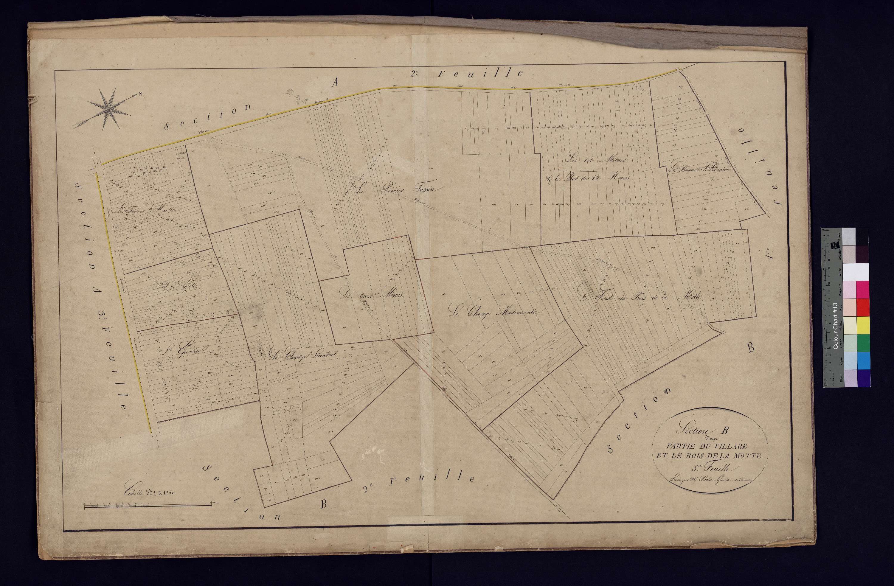 Therdonne - Cadastre napoléonien, section B3