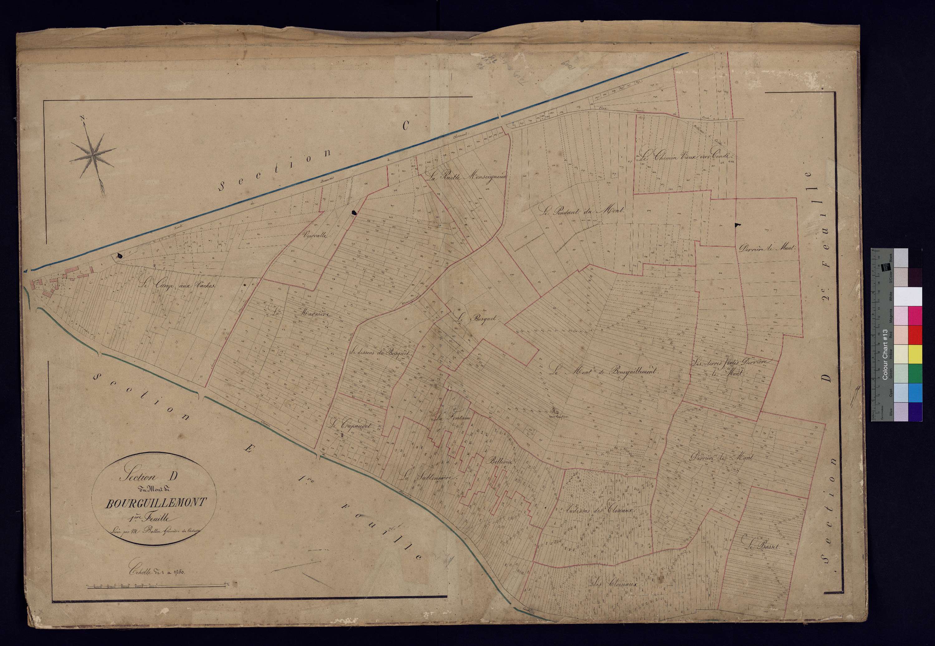 Therdonne - Cadastre napoléonien, section D1