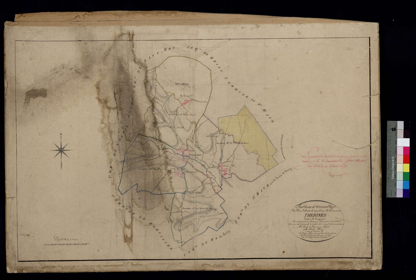 Thérines - Cadastre napoléonien, tableau d'assemblage