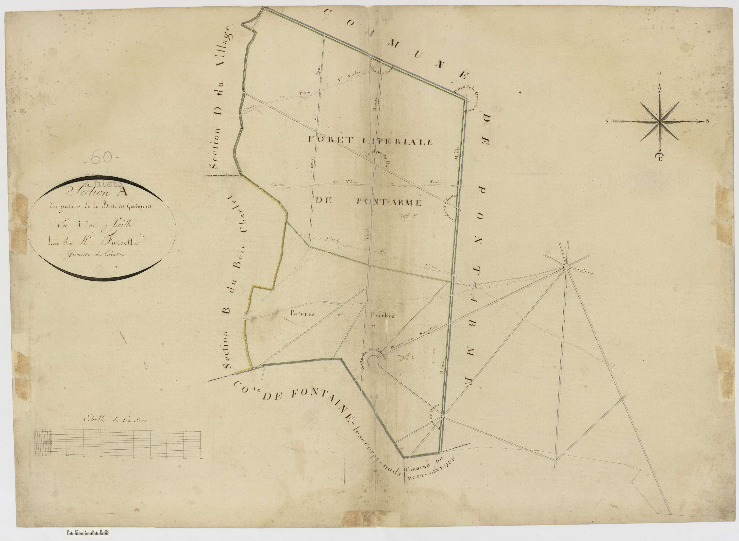 Thiers-sur-Thève - Cadastre napoléonien, section A