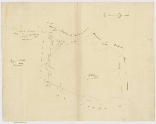 Thiers-sur-Thève - Cadastre napoléonien, périmètre du terroir de la commune