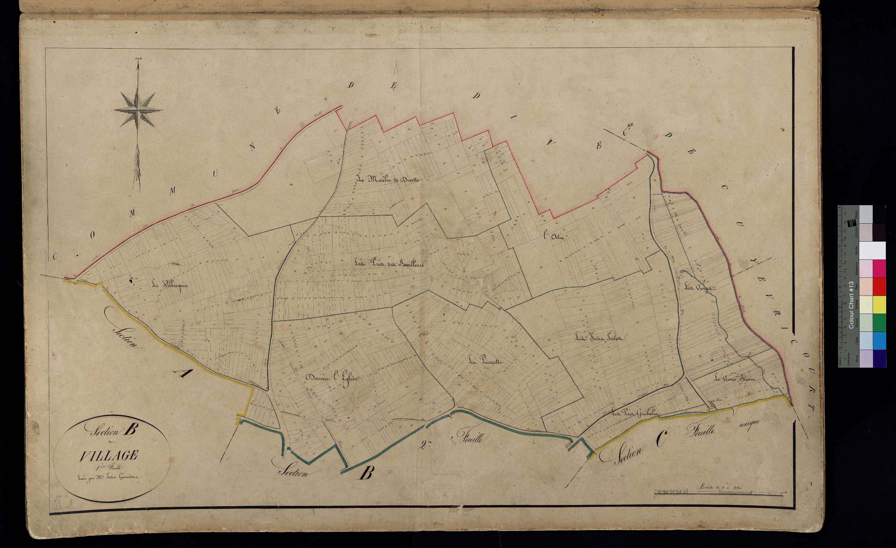 Thiescourt - Cadastre napoléonien, section B1