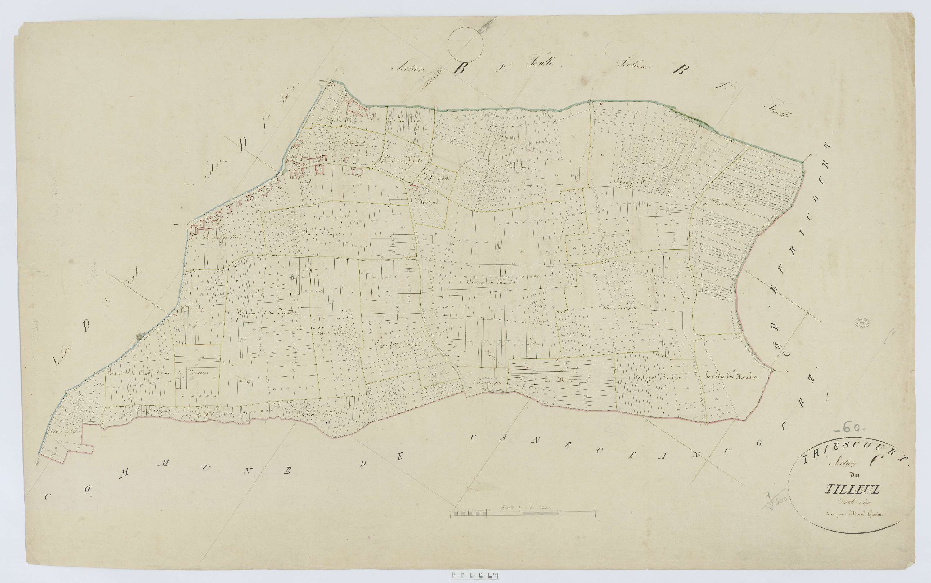 Thiescourt - Cadastre napoléonien, section C, feuille unique