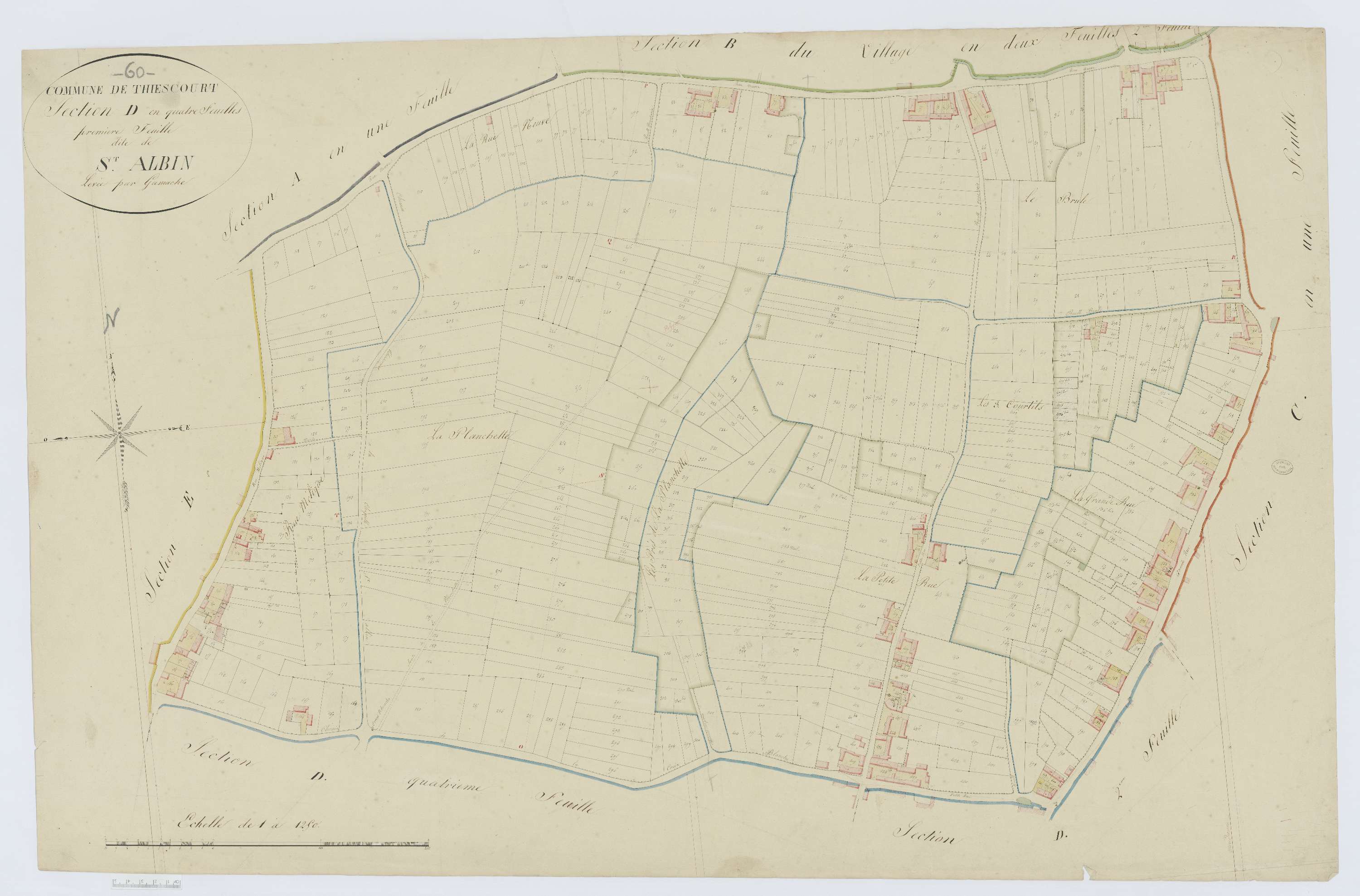 Thiescourt - Cadastre napoléonien, section D1