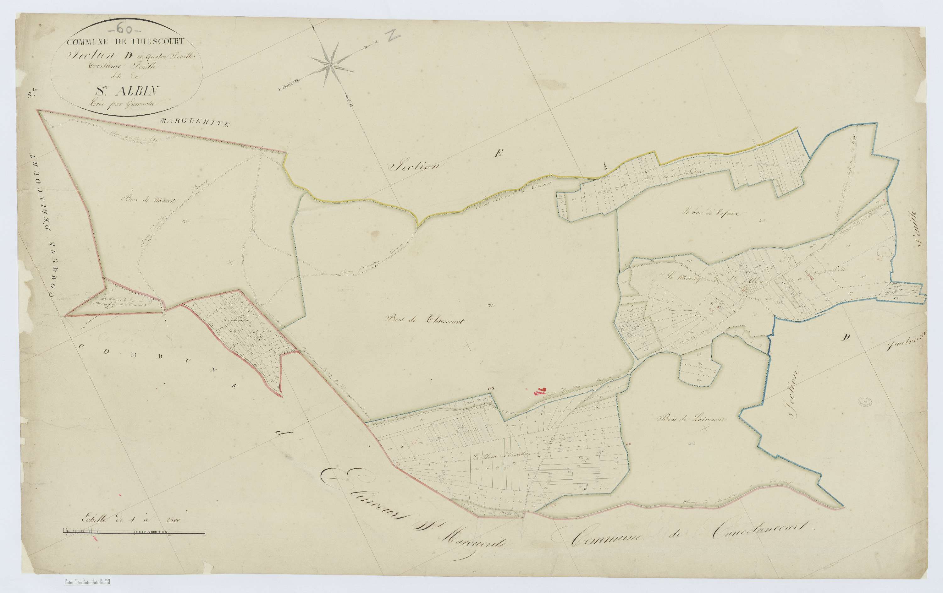Thiescourt - Cadastre napoléonien, section D3