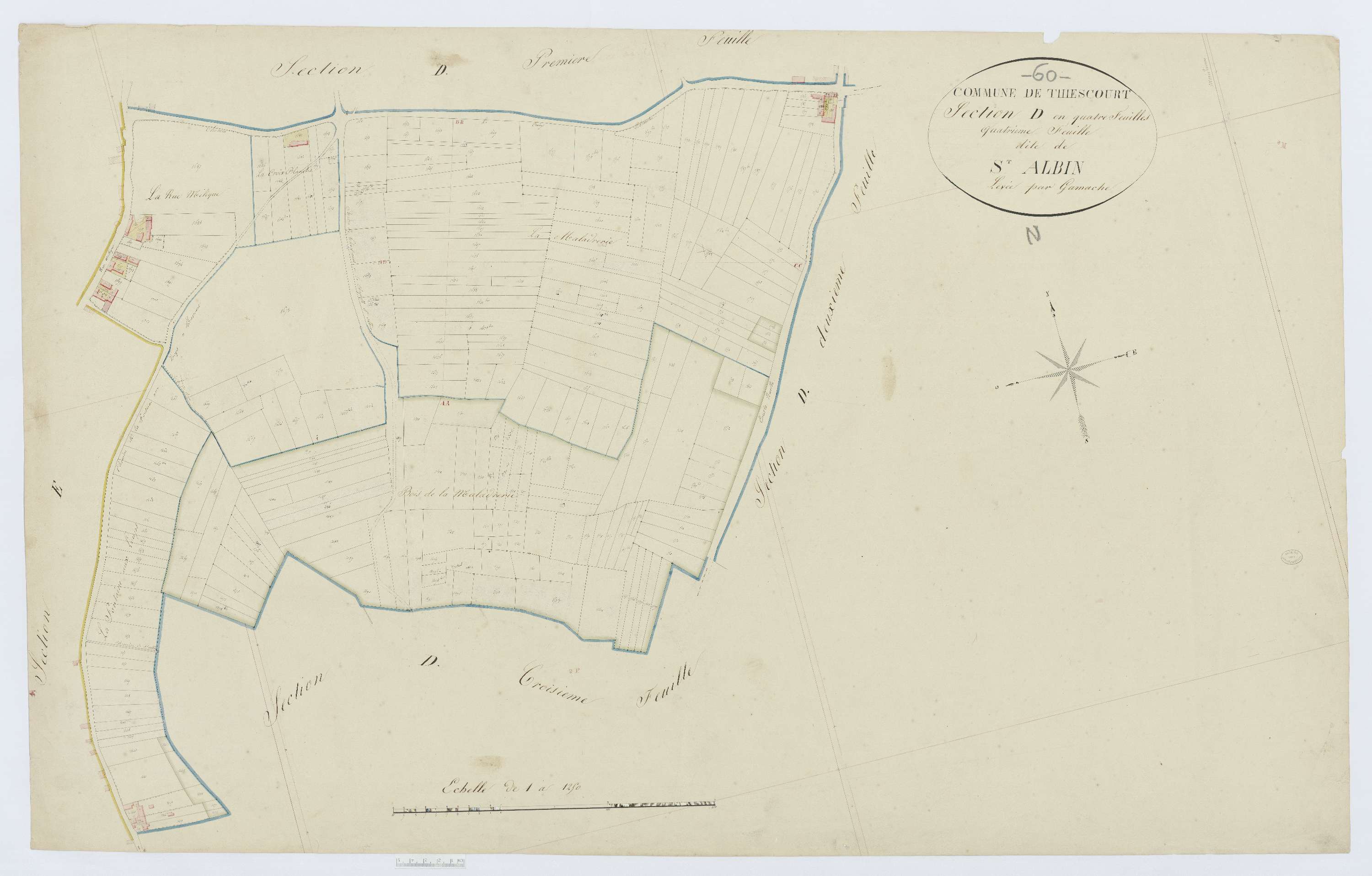 Thiescourt - Cadastre napoléonien, section D4