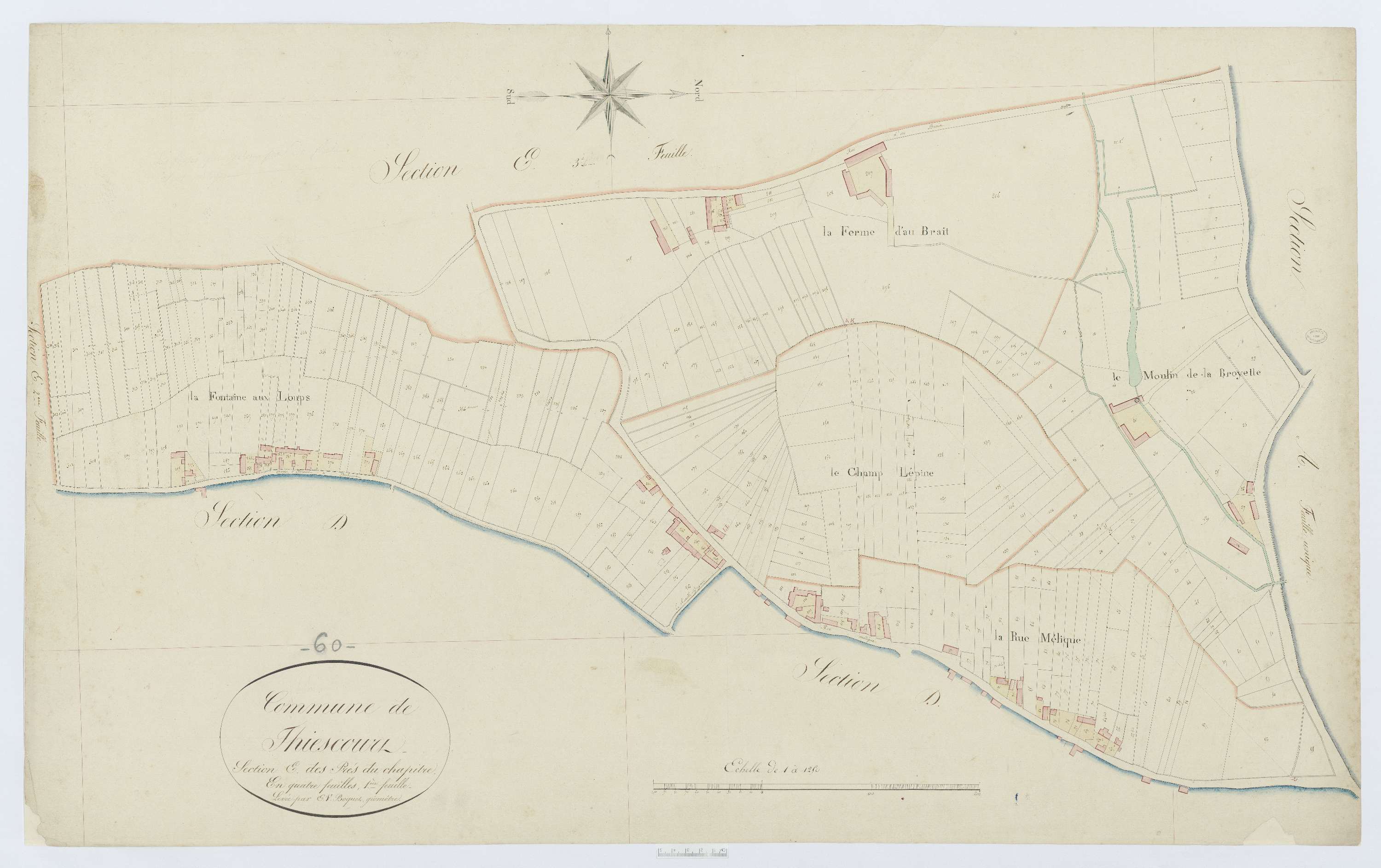 Thiescourt - Cadastre napoléonien, section E1