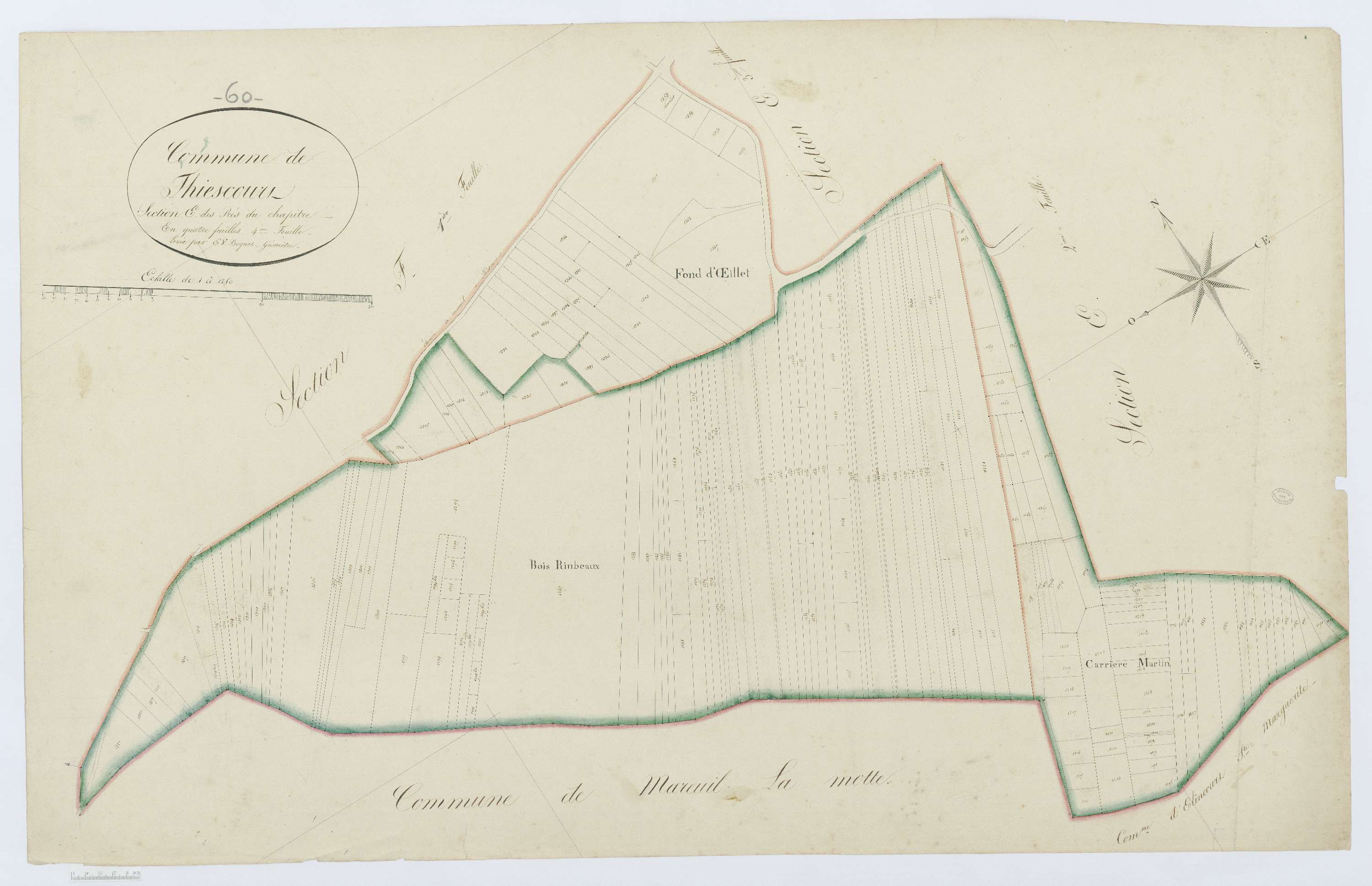 Thiescourt - Cadastre napoléonien, section E4