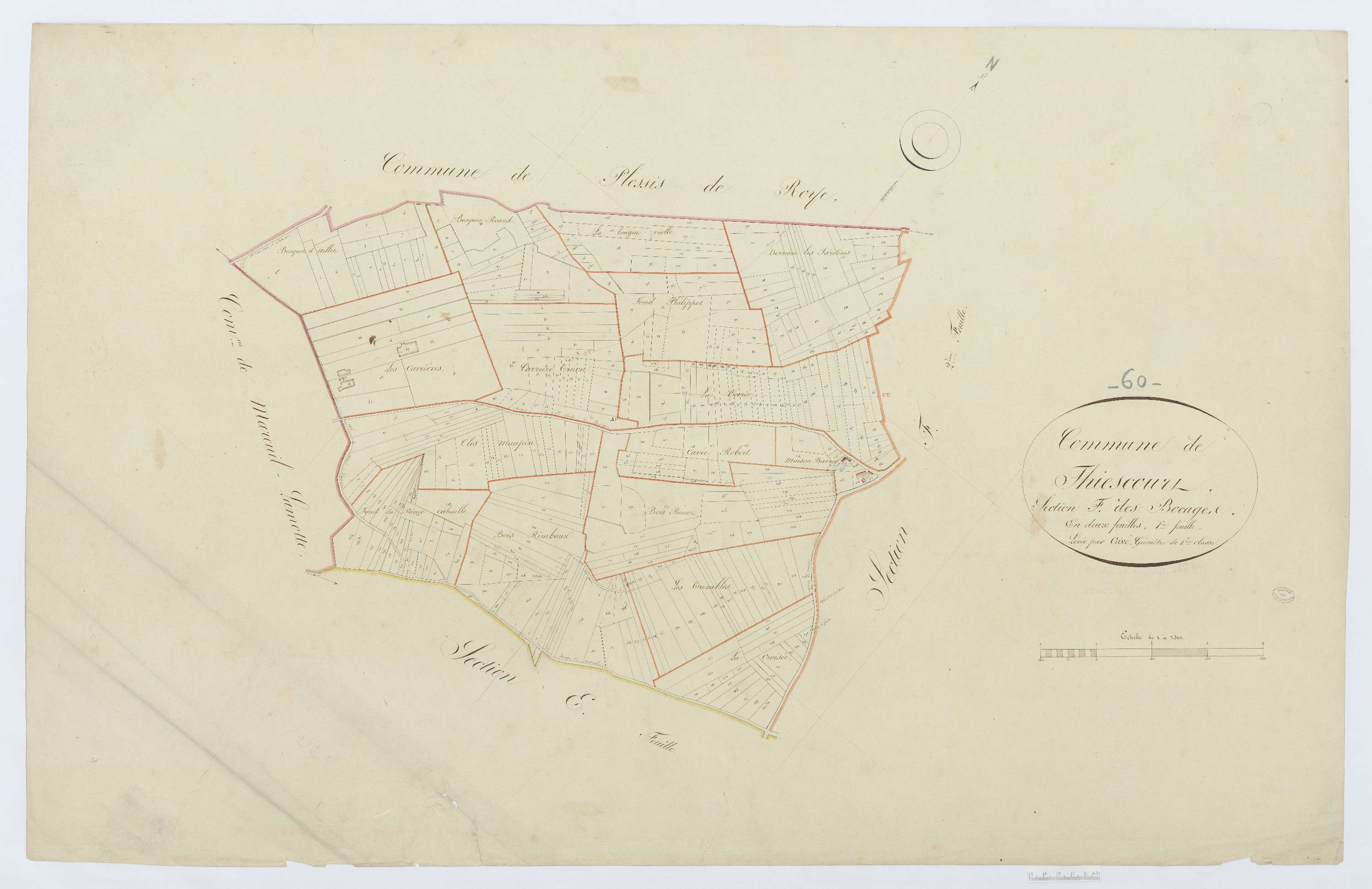 Thiescourt - Cadastre napoléonien, section F1