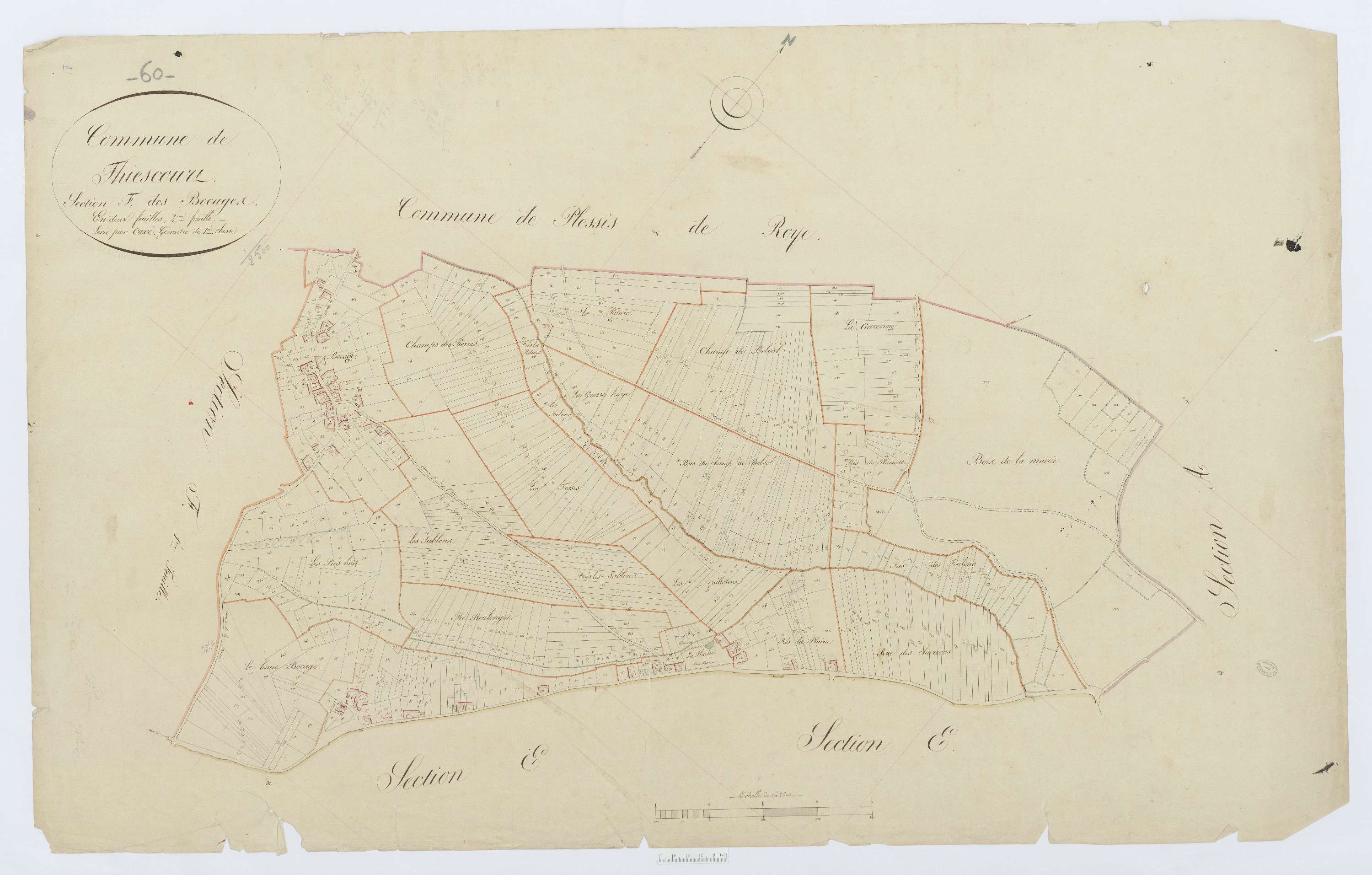 Thiescourt - Cadastre napoléonien, section F2