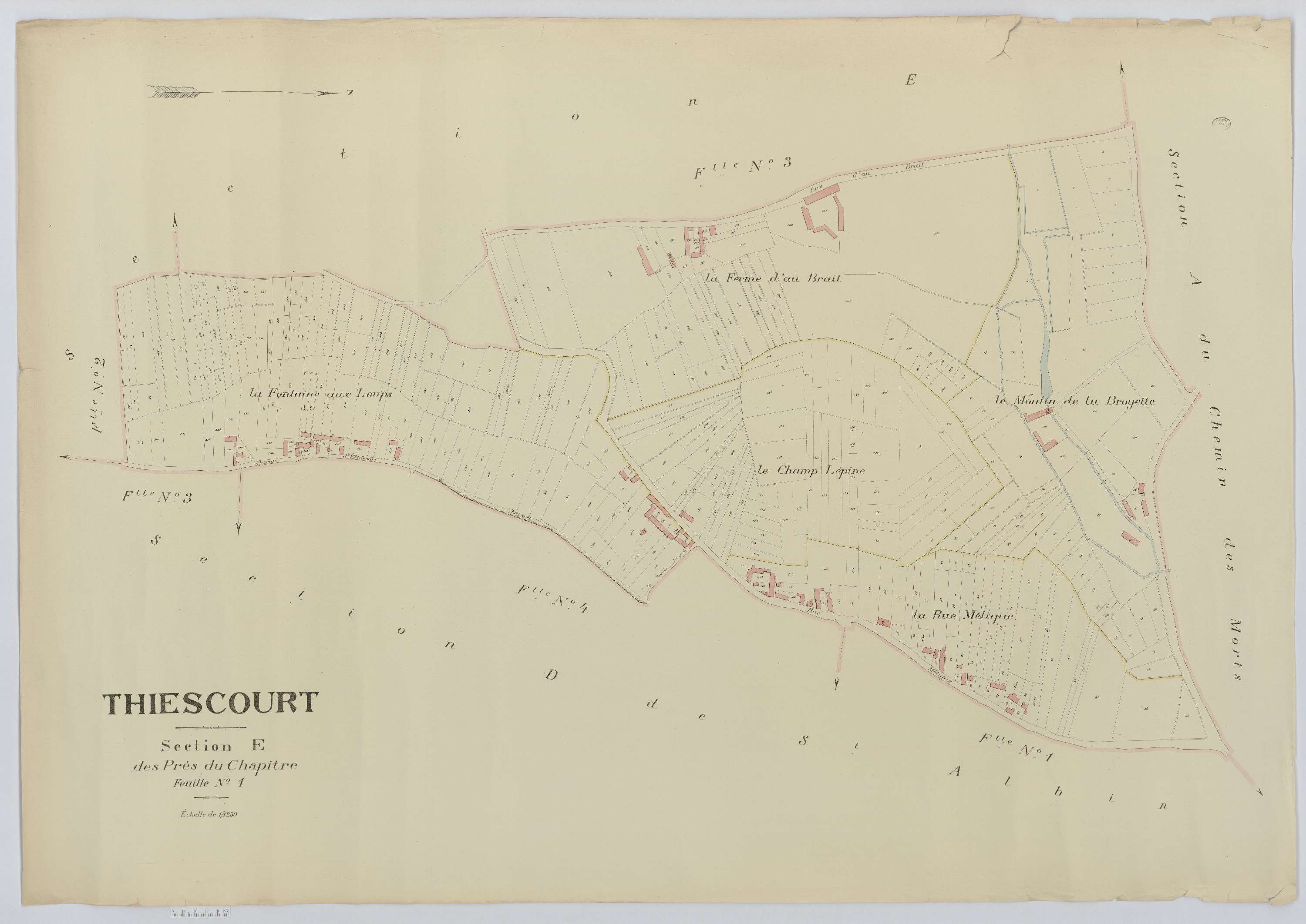 Thiescourt - Cadastre napoléonien (copie), section E1