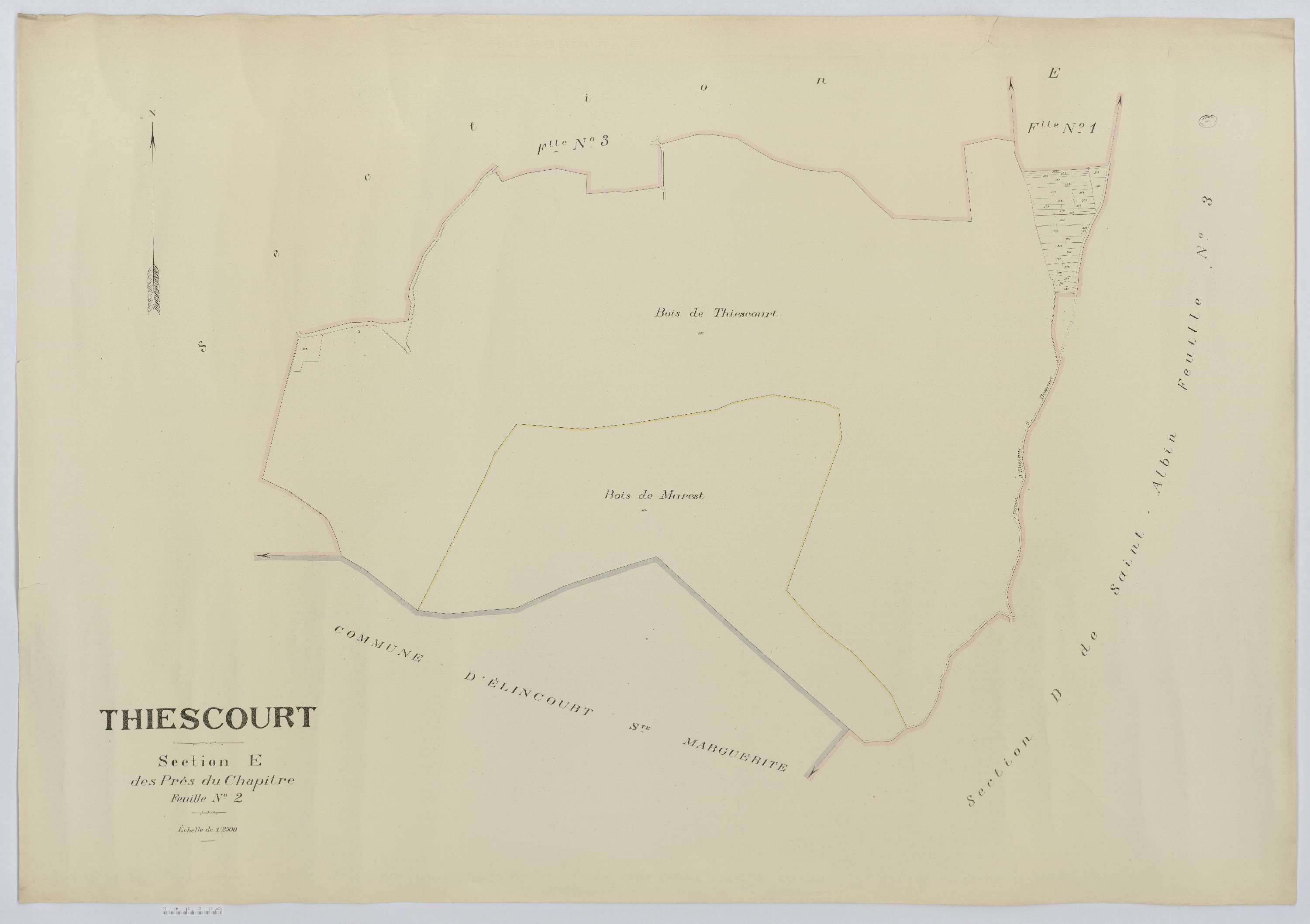 Thiescourt - Cadastre napoléonien (copie), section E2