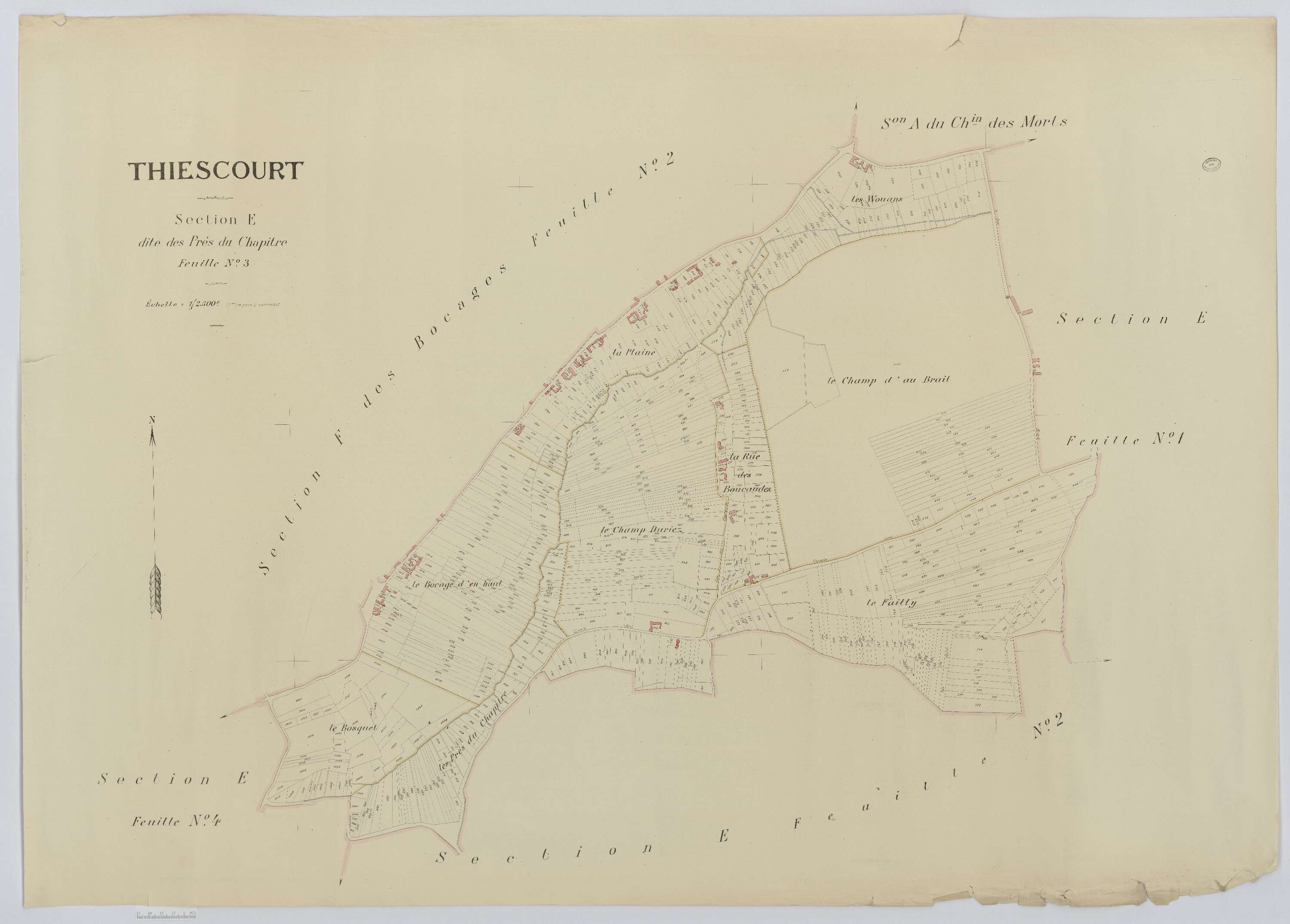 Thiescourt - Cadastre napoléonien (copie), section E3