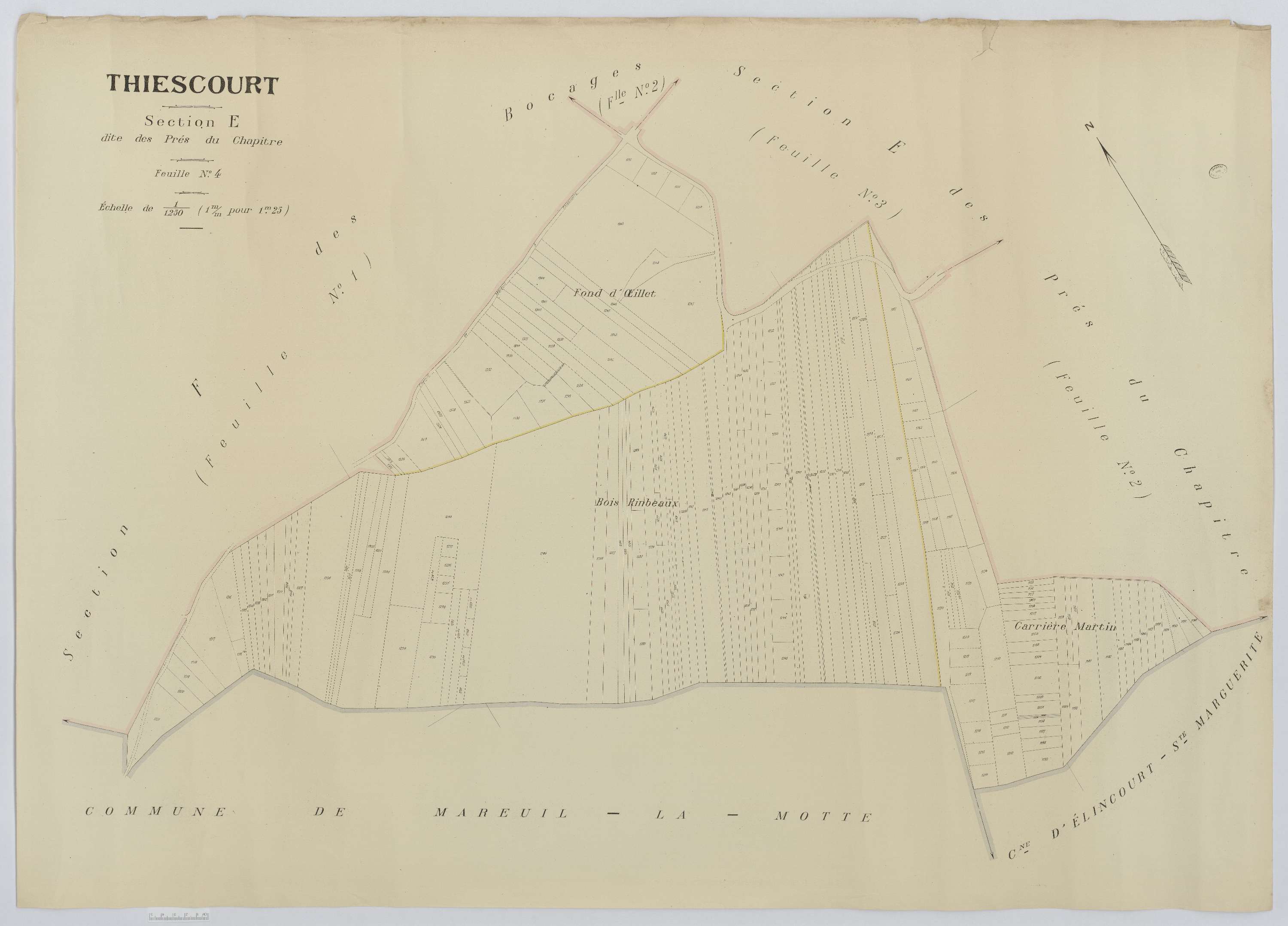 Thiescourt - Cadastre napoléonien (copie), section E4