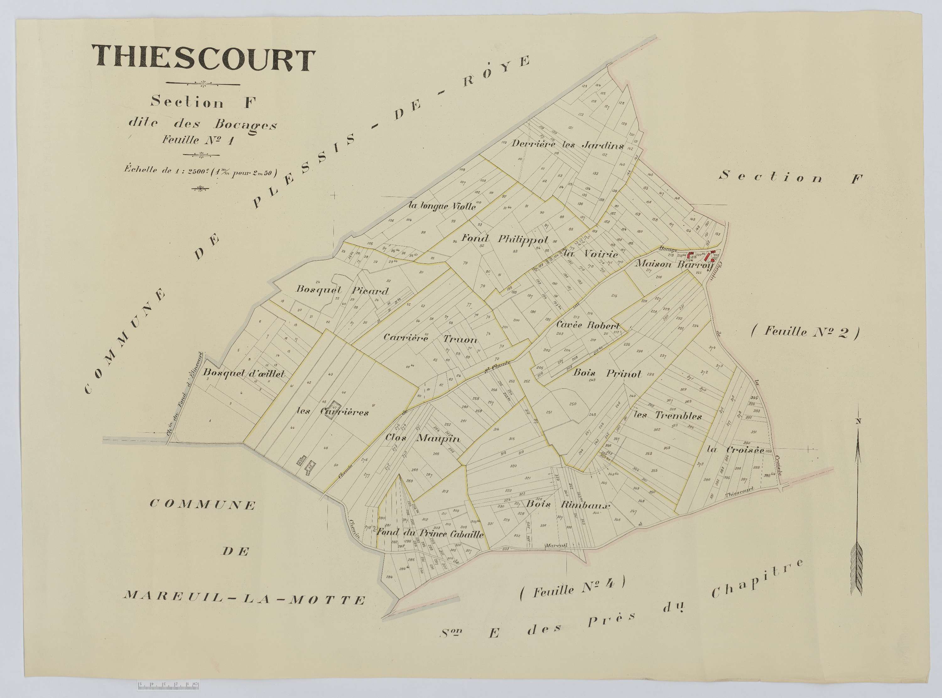 Thiescourt - Cadastre napoléonien (copie), section F1