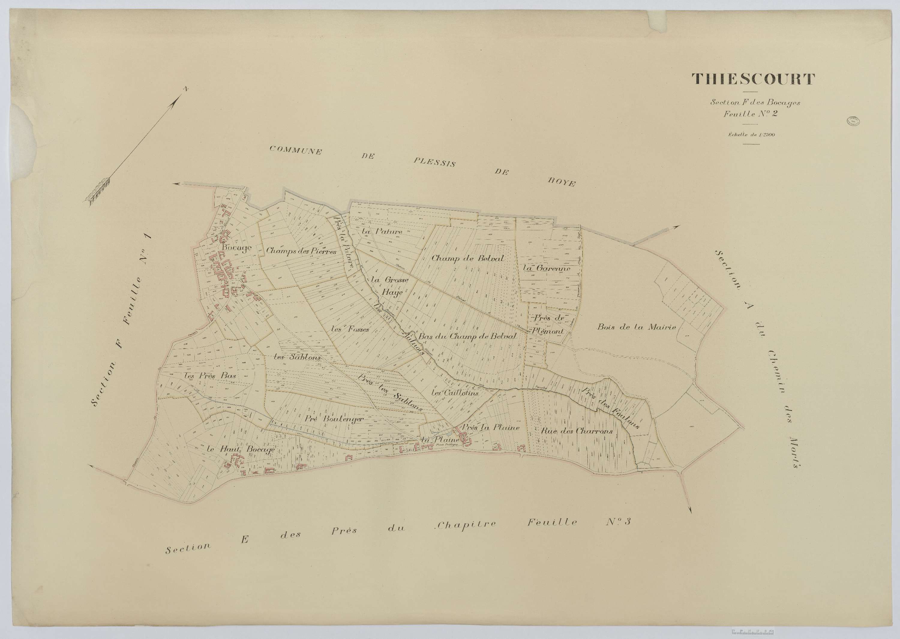 Thiescourt - Cadastre napoléonien (copie), section F2