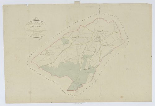 Thiescourt - Cadastre napoléonien, tableau d'assemblage