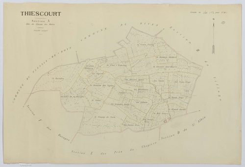 Thiescourt - Cadastre napoléonien (copie), section A