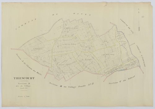 Thiescourt - Cadastre napoléonien (copie), section B1