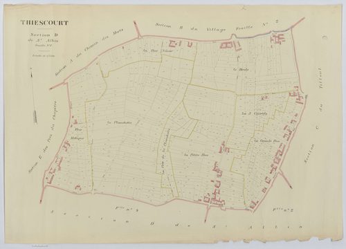 Thiescourt - Cadastre napoléonien (copie), section D1