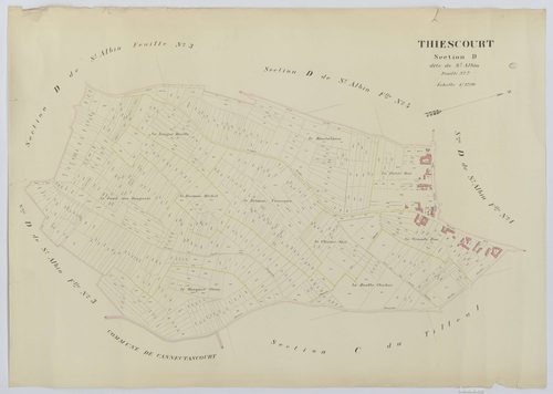 Thiescourt - Cadastre napoléonien (copie), section D2