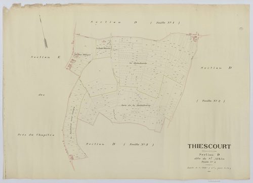 Thiescourt - Cadastre napoléonien (copie), section D4