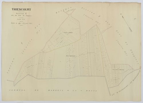 Thiescourt - Cadastre napoléonien (copie), section E4
