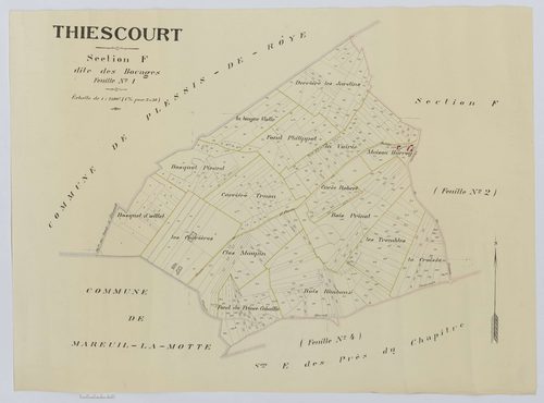 Thiescourt - Cadastre napoléonien (copie), section F1