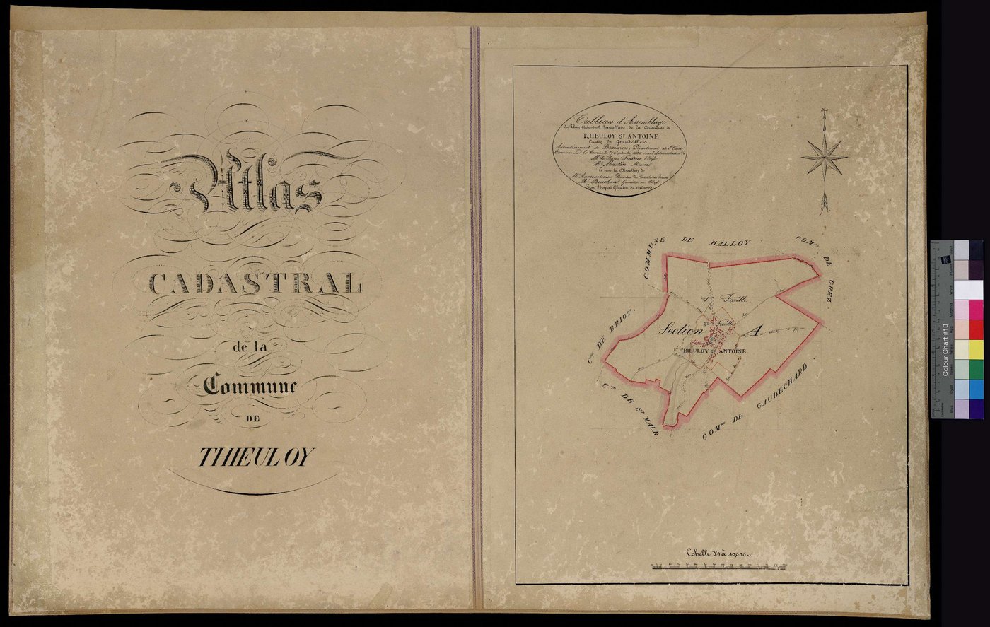 Thieuloy-Saint-Antoine - Cadastre napoléonien, tableau d'assemblage