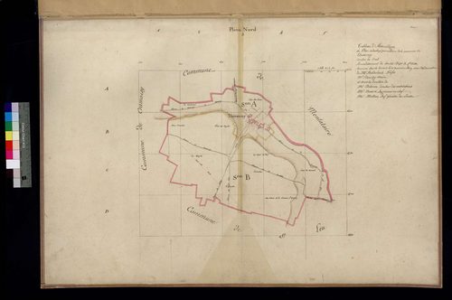 Thiverny - Cadastre napoléonien, tableau d'assemblage