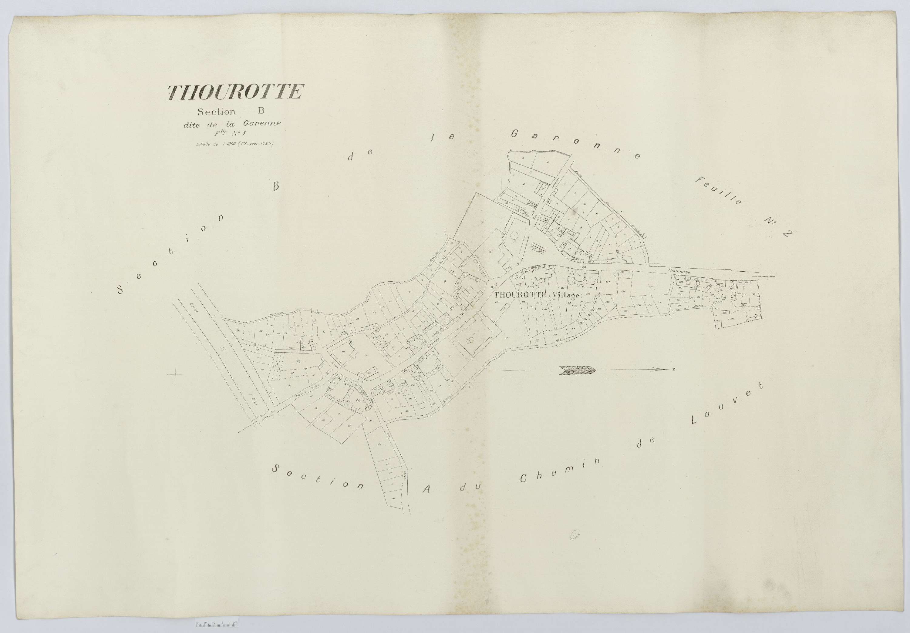 Thourotte - Cadastre napoléonien (copie), section B1