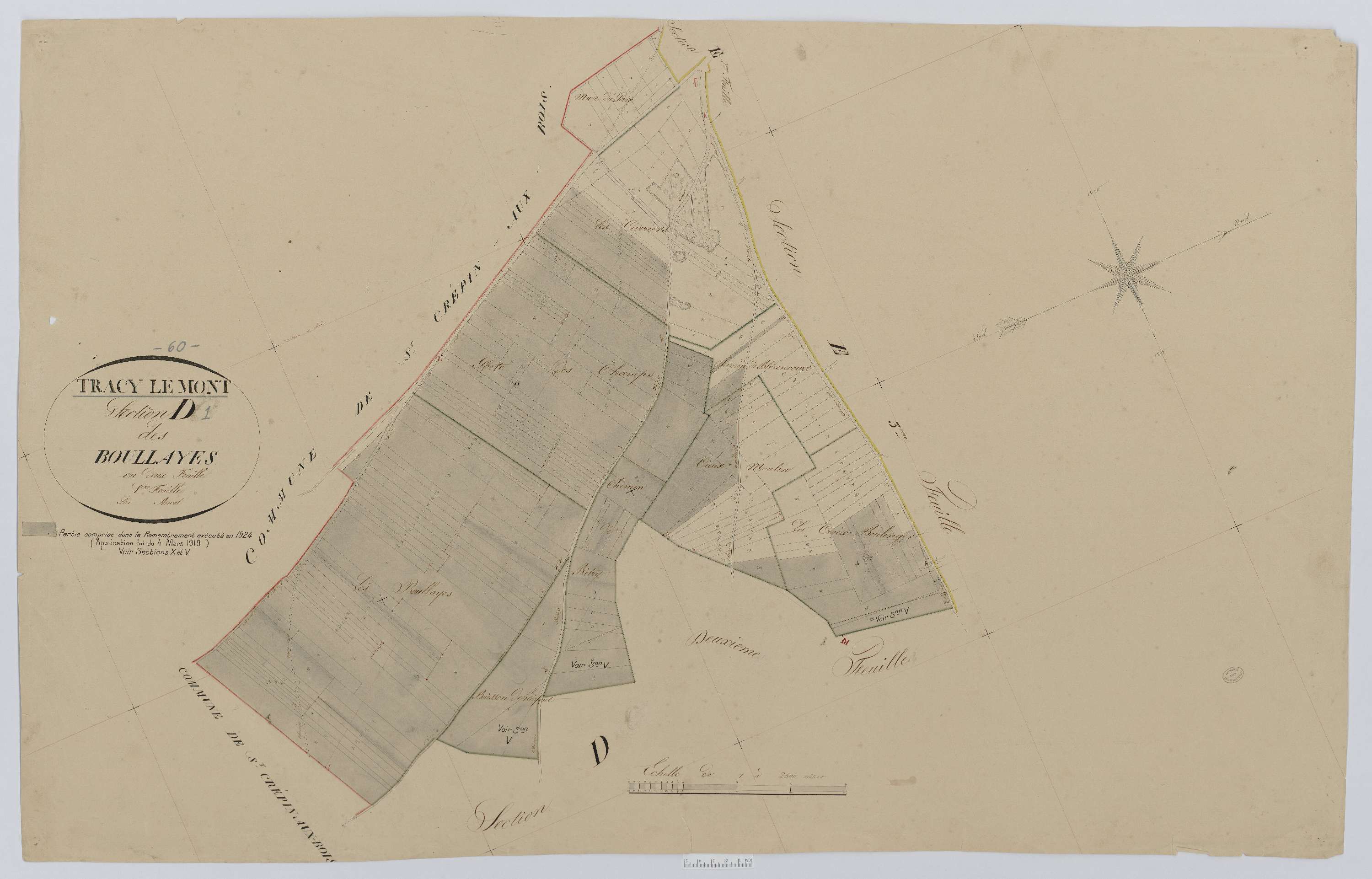 Tracy-le-Mont - Cadastre napoléonien, section D1