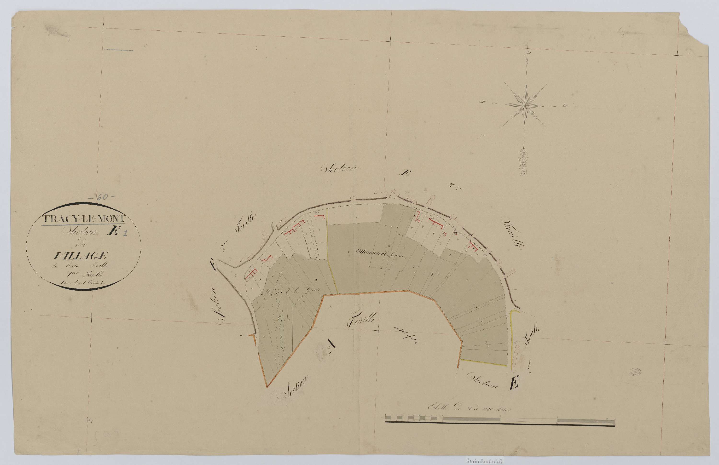 Tracy-le-Mont - Cadastre napoléonien, section E1
