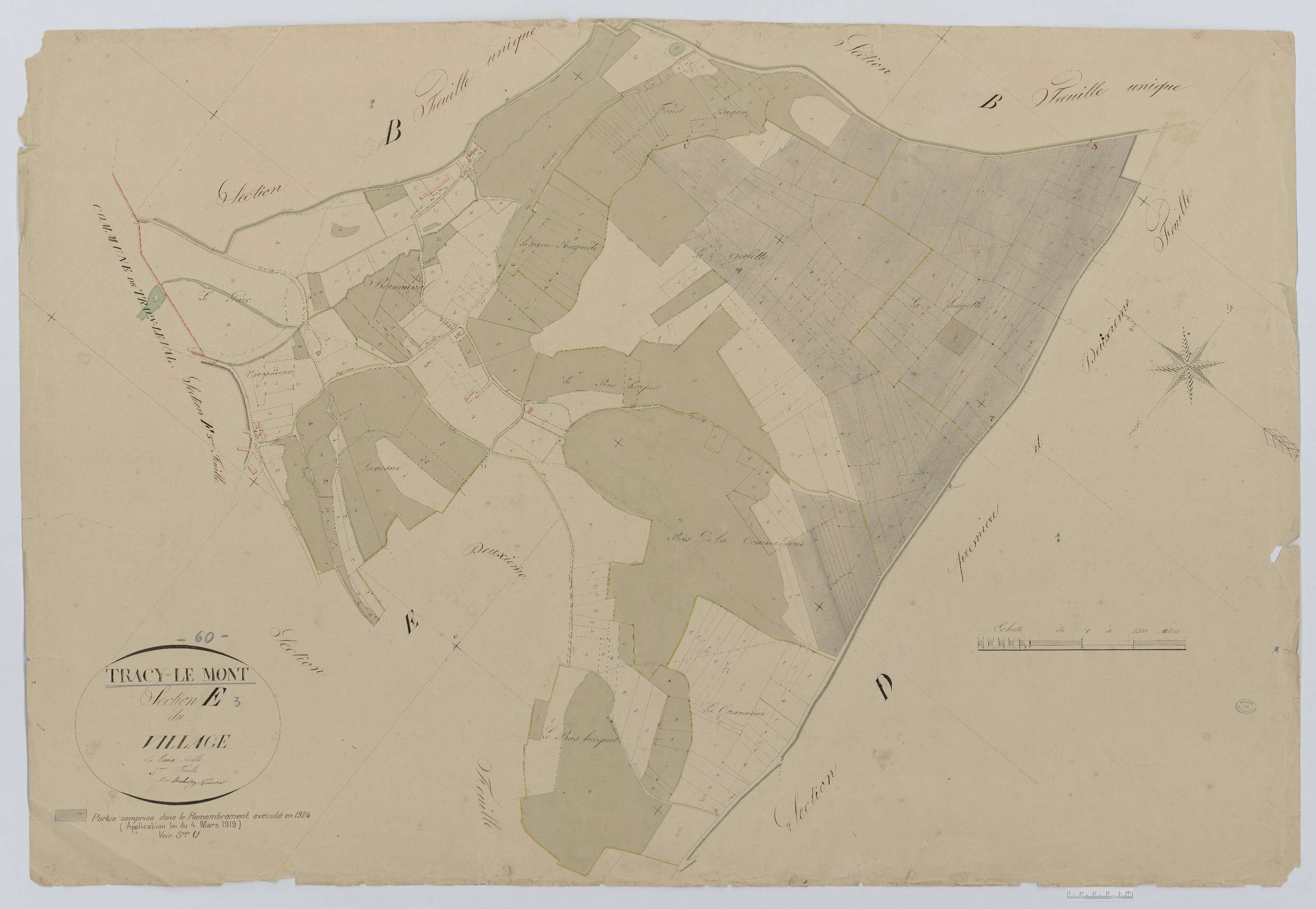 Tracy-le-Mont - Cadastre napoléonien, section E3